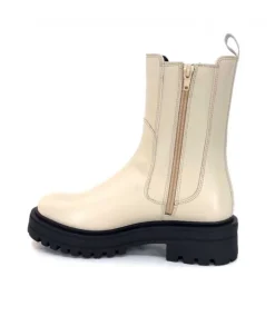 We Do 99465 B Cuir Beige Lin*Femme Bottines