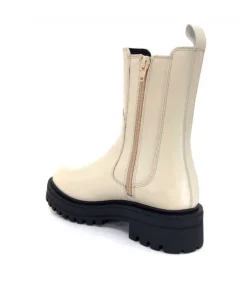 We Do 99465 B Cuir Beige Lin*Femme Bottines