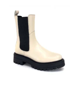 We Do 99465 B Cuir Beige Lin*Femme Bottines