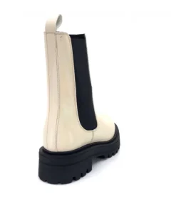 We Do 99465 B Cuir Beige Lin*Femme Bottines