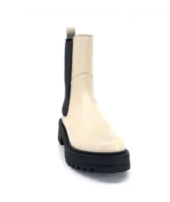 We Do 99465 B Cuir Beige Lin*Femme Bottines