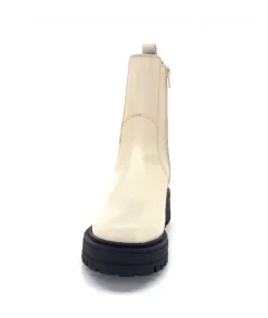 We Do 99465 B Cuir Beige Lin*Femme Bottines