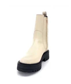 We Do 99465 B Cuir Beige Lin*Femme Bottines
