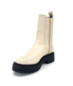 We Do 99465 B Cuir Beige Lin*Femme Bottines