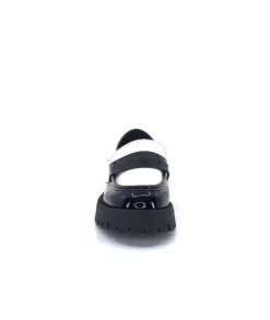 We Do 11244 Cg Cuir Noir & Vernis Blanc*Femme Mocassins
