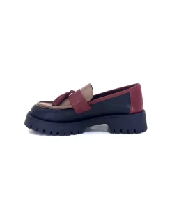 We Do 11244 Ch Cuir Noir Frango & Rouge*Femme Mocassins