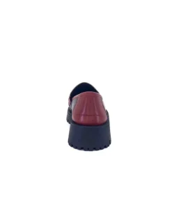 We Do 11244 Ch Cuir Noir Frango & Rouge*Femme Mocassins