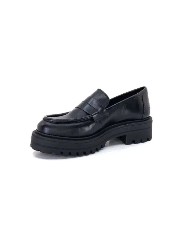 We Do 11244 Cuir Noir*Femme Mocassins