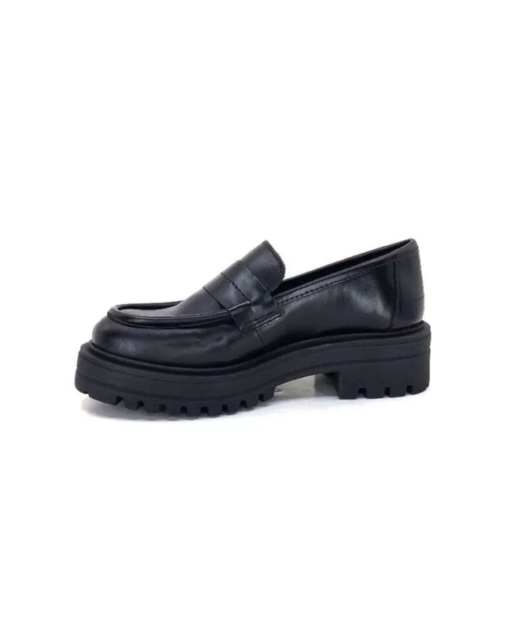 We Do 11244 Cuir Noir*Femme Mocassins