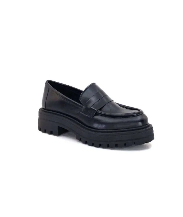 We Do 11244 Cuir Noir*Femme Mocassins