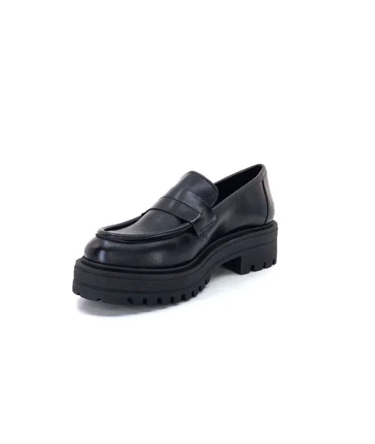 We Do 11244 Cuir Noir*Femme Mocassins
