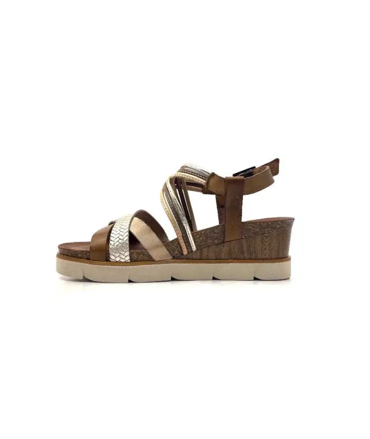 Ivoire0576a Xapatan 1536 Avellana Cuir Or Marron*Femme Sandales
