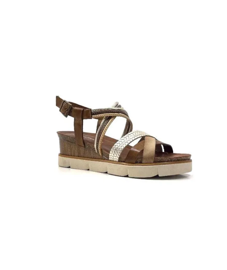 Ivoire0576a Xapatan 1536 Avellana Cuir Or Marron*Femme Sandales