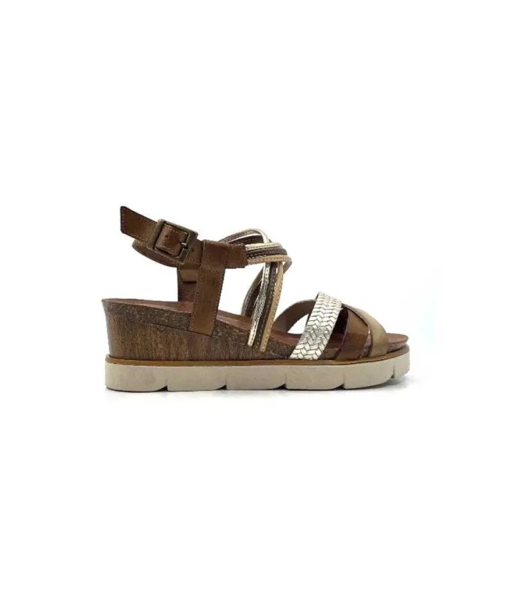Ivoire0576a Xapatan 1536 Avellana Cuir Or Marron*Femme Sandales