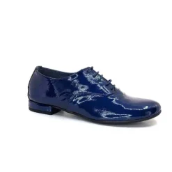 Ivoire0581 Xavier Danaud Cross Cuir Vernis Bleu*Femme Lacets