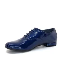 Ivoire0581 Xavier Danaud Cross Cuir Vernis Bleu*Femme Lacets