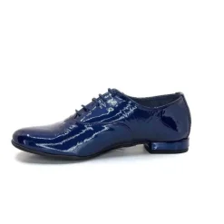 Ivoire0581 Xavier Danaud Cross Cuir Vernis Bleu*Femme Lacets