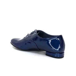 Ivoire0581 Xavier Danaud Cross Cuir Vernis Bleu*Femme Lacets