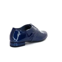 Ivoire0581 Xavier Danaud Cross Cuir Vernis Bleu*Femme Lacets