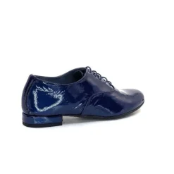 Ivoire0581 Xavier Danaud Cross Cuir Vernis Bleu*Femme Lacets