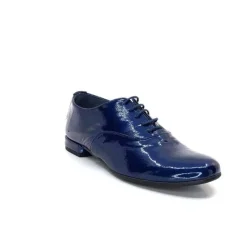Ivoire0581 Xavier Danaud Cross Cuir Vernis Bleu*Femme Lacets