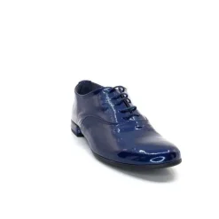 Ivoire0581 Xavier Danaud Cross Cuir Vernis Bleu*Femme Lacets