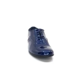 Ivoire0581 Xavier Danaud Cross Cuir Vernis Bleu*Femme Lacets