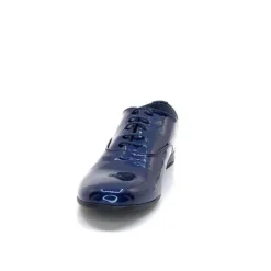 Ivoire0581 Xavier Danaud Cross Cuir Vernis Bleu*Femme Lacets
