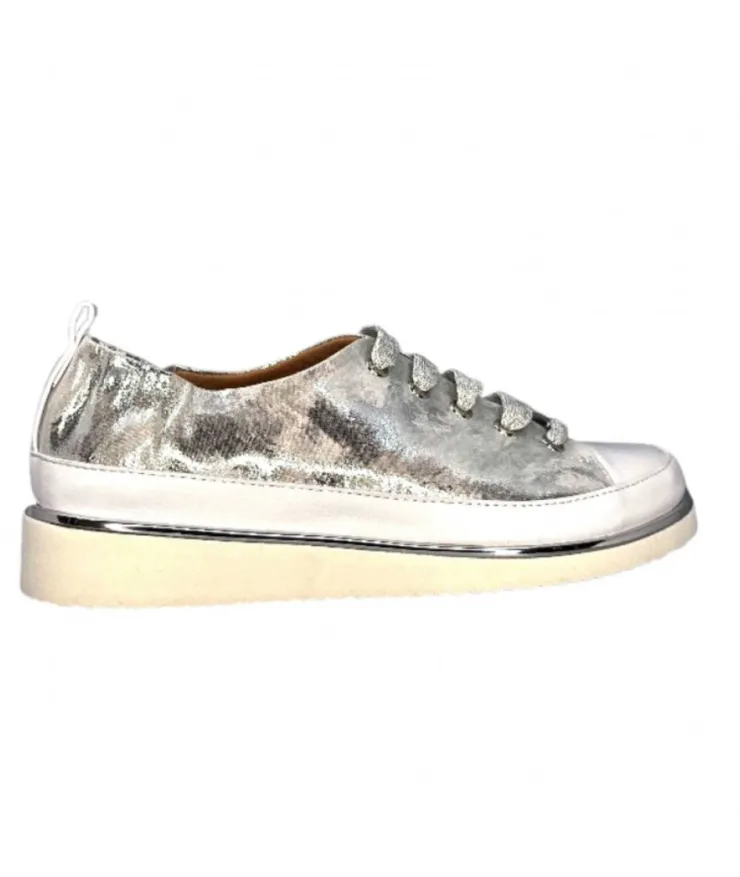 XSA 8010 Cuir Argent*Femme Baskets