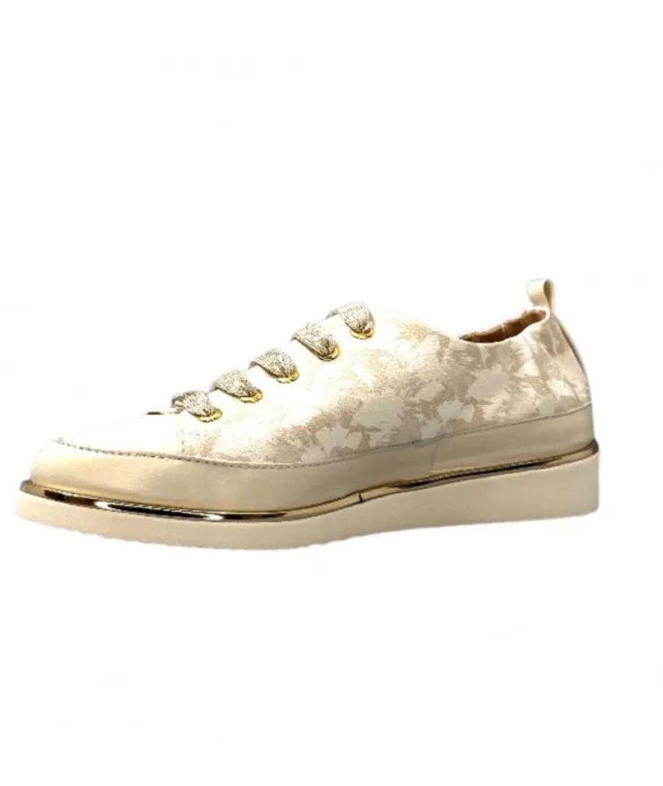 XSA 8010 Cuir Imprime Beige*Femme Baskets