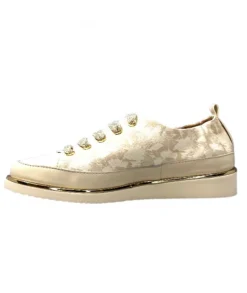 XSA 8010 Cuir Imprime Beige*Femme Baskets