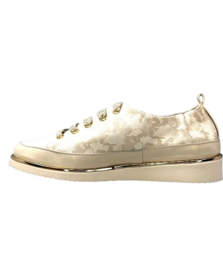 XSA 8010 Cuir Imprime Beige*Femme Baskets