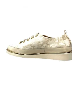XSA 8010 Cuir Imprime Beige*Femme Baskets