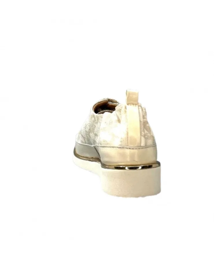 XSA 8010 Cuir Imprime Beige*Femme Baskets