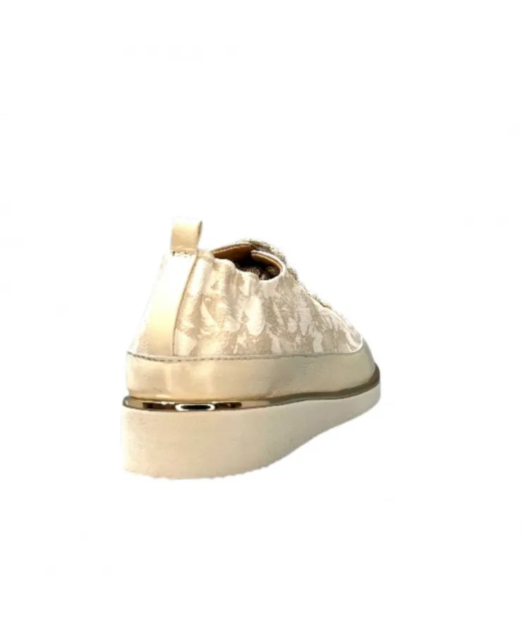 XSA 8010 Cuir Imprime Beige*Femme Baskets