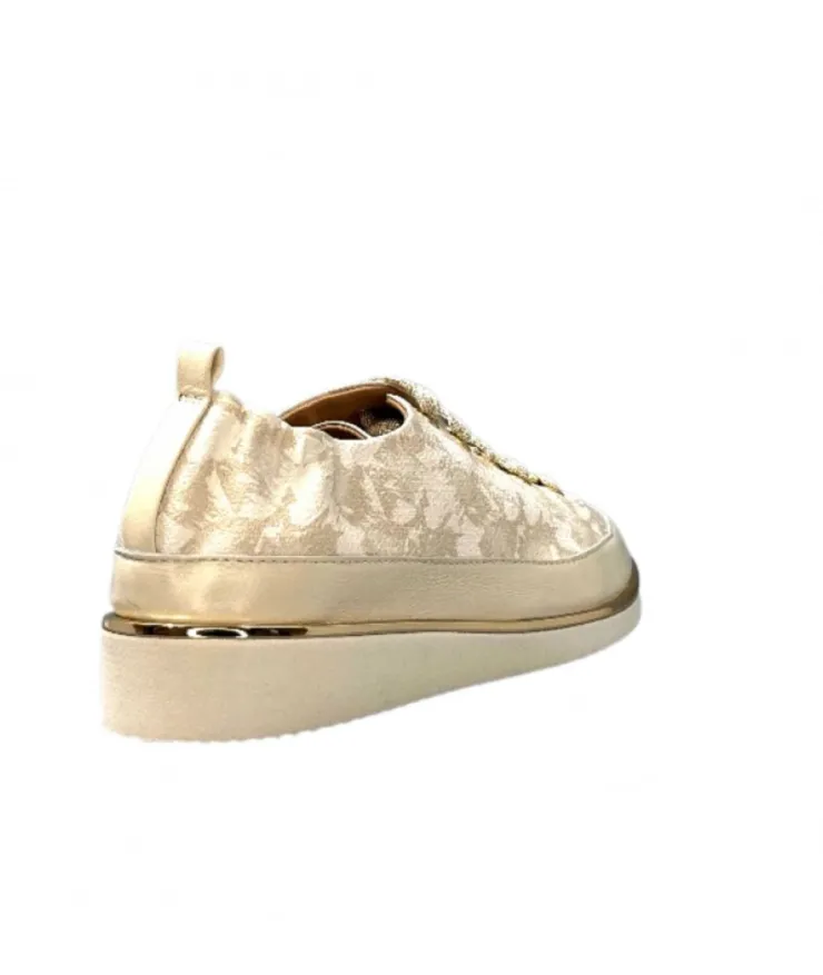 XSA 8010 Cuir Imprime Beige*Femme Baskets