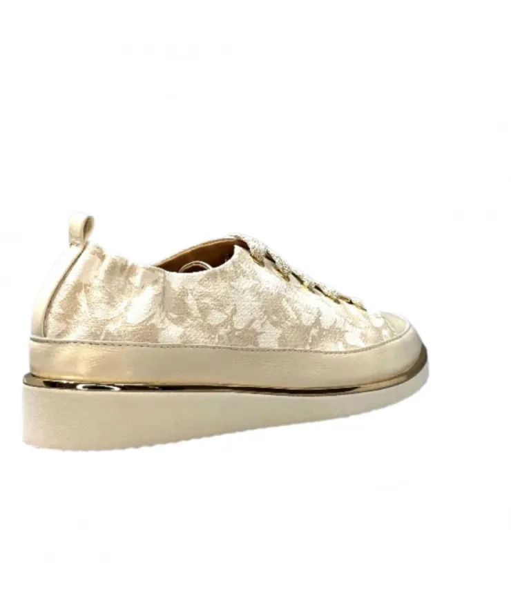 XSA 8010 Cuir Imprime Beige*Femme Baskets