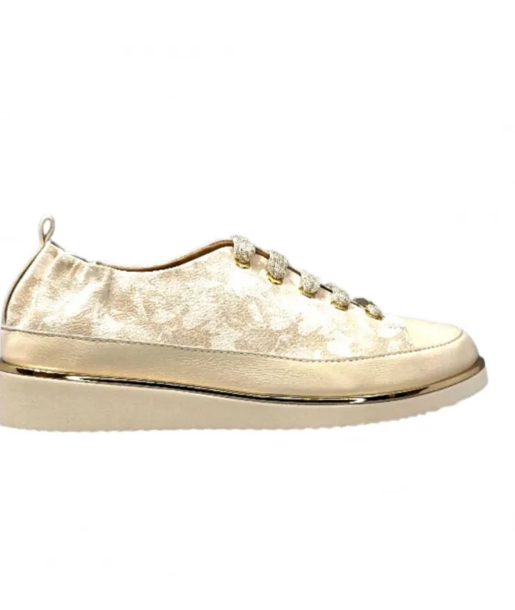 XSA 8010 Cuir Imprime Beige*Femme Baskets