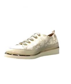 XSA 8010 Cuir Imprime Beige*Femme Baskets