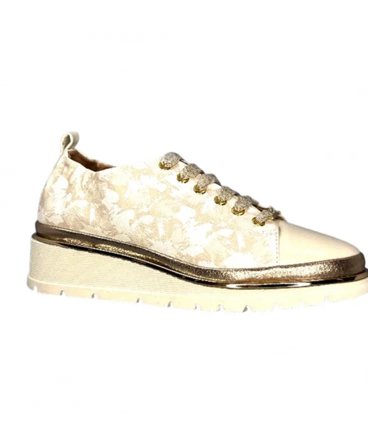 XSA 9721 Cuir Imprime Sasha Beige*Femme Baskets