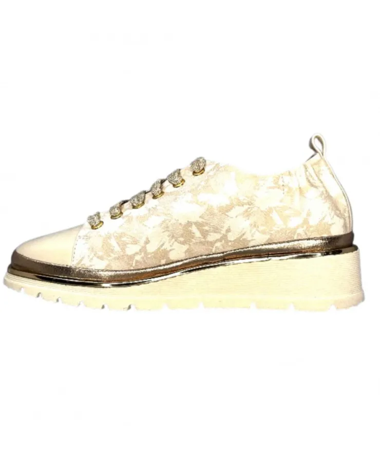 XSA 9721 Cuir Imprime Sasha Beige*Femme Baskets