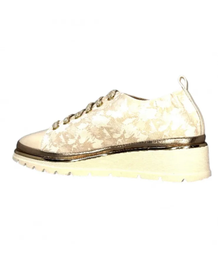 XSA 9721 Cuir Imprime Sasha Beige*Femme Baskets