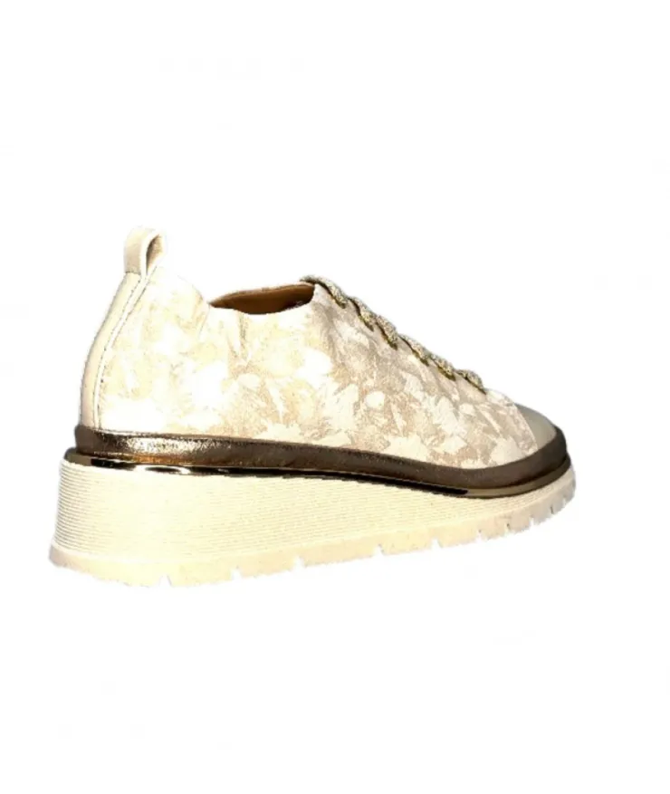 XSA 9721 Cuir Imprime Sasha Beige*Femme Baskets