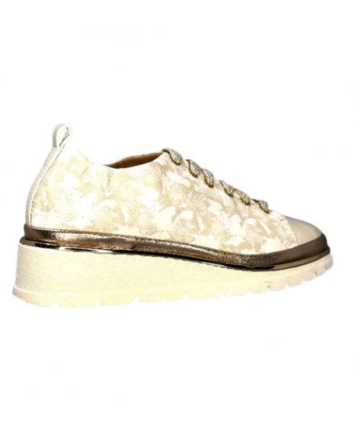 XSA 9721 Cuir Imprime Sasha Beige*Femme Baskets