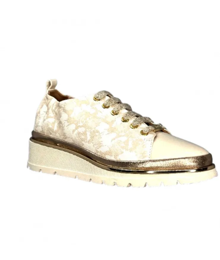 XSA 9721 Cuir Imprime Sasha Beige*Femme Baskets