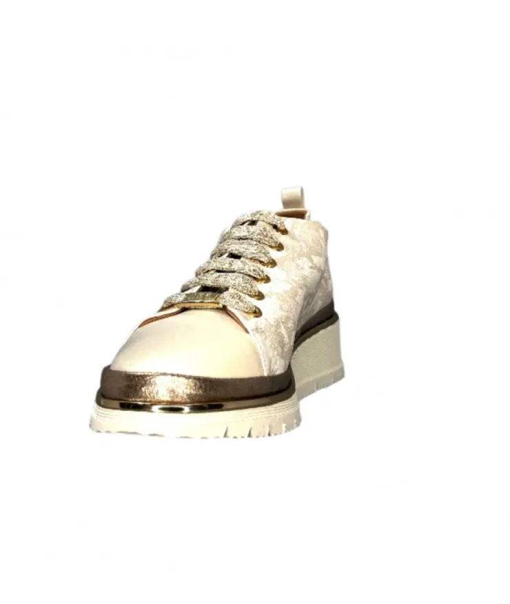 XSA 9721 Cuir Imprime Sasha Beige*Femme Baskets