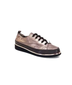 XSA 8010 Cuir Piton Bronze*Femme Baskets