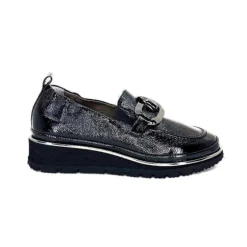 XSA 9921 Cuir Vernis Noir*Femme Mocassins