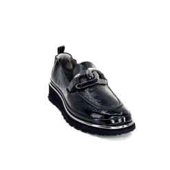XSA 9921 Cuir Vernis Noir*Femme Mocassins