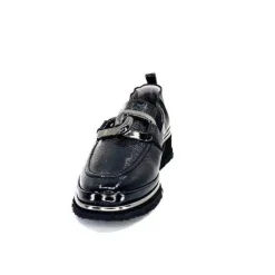 XSA 9921 Cuir Vernis Noir*Femme Mocassins
